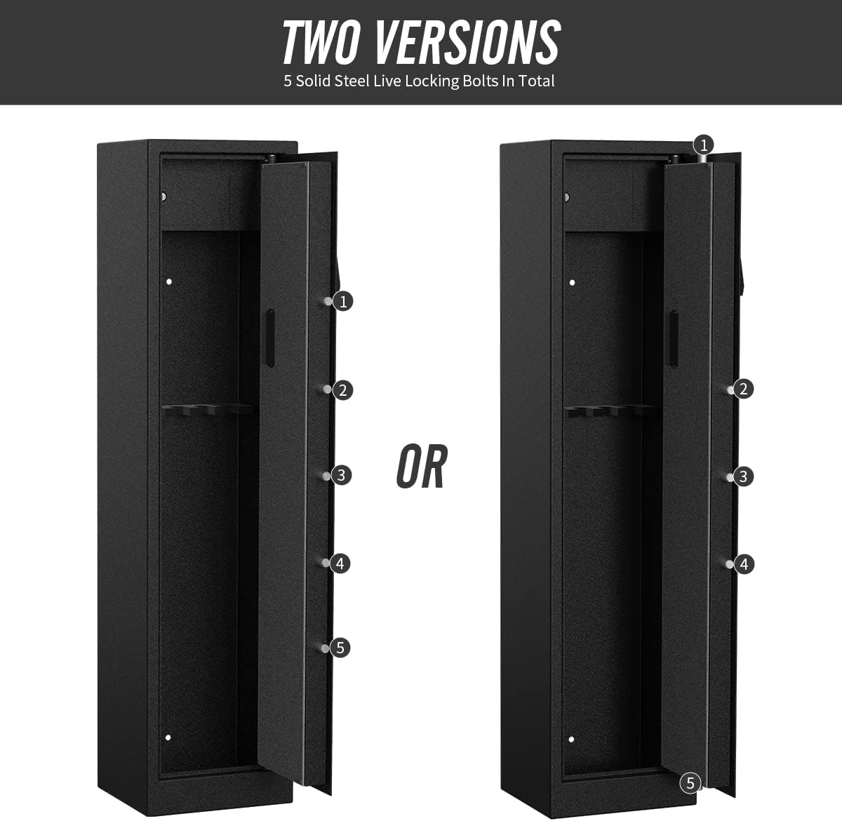 RPNB Rifle Safe, Electronic Gun Security Cabinet, Quick Access 5-Gun B126653