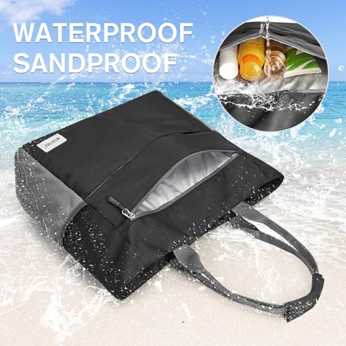 G4Free Waterproof Sandproof Beach Tote Bag for Women W4357