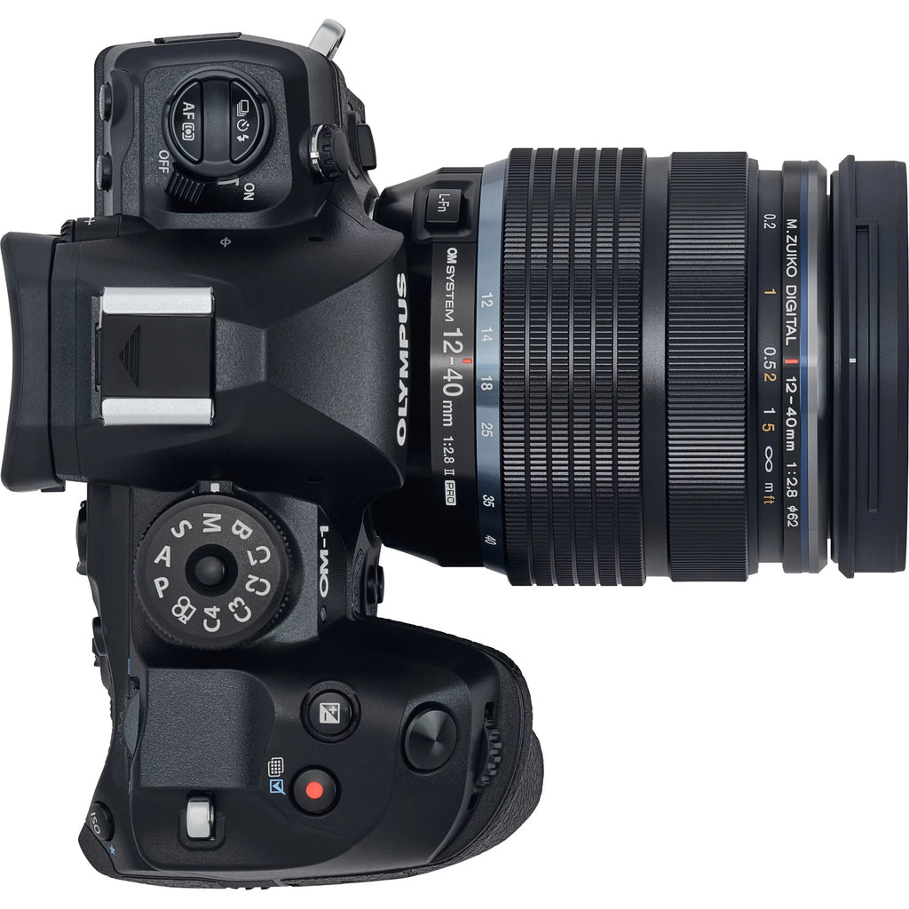 Olympus OM SYSTEM OM-1 20.4MP Mirrorless Camera with Lens, Black J55425