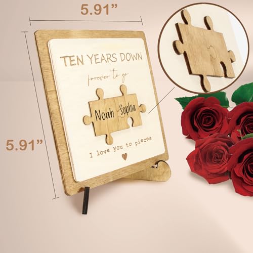 Personalized Wooden Plaque 10th Anniversary Gift for Couples N241