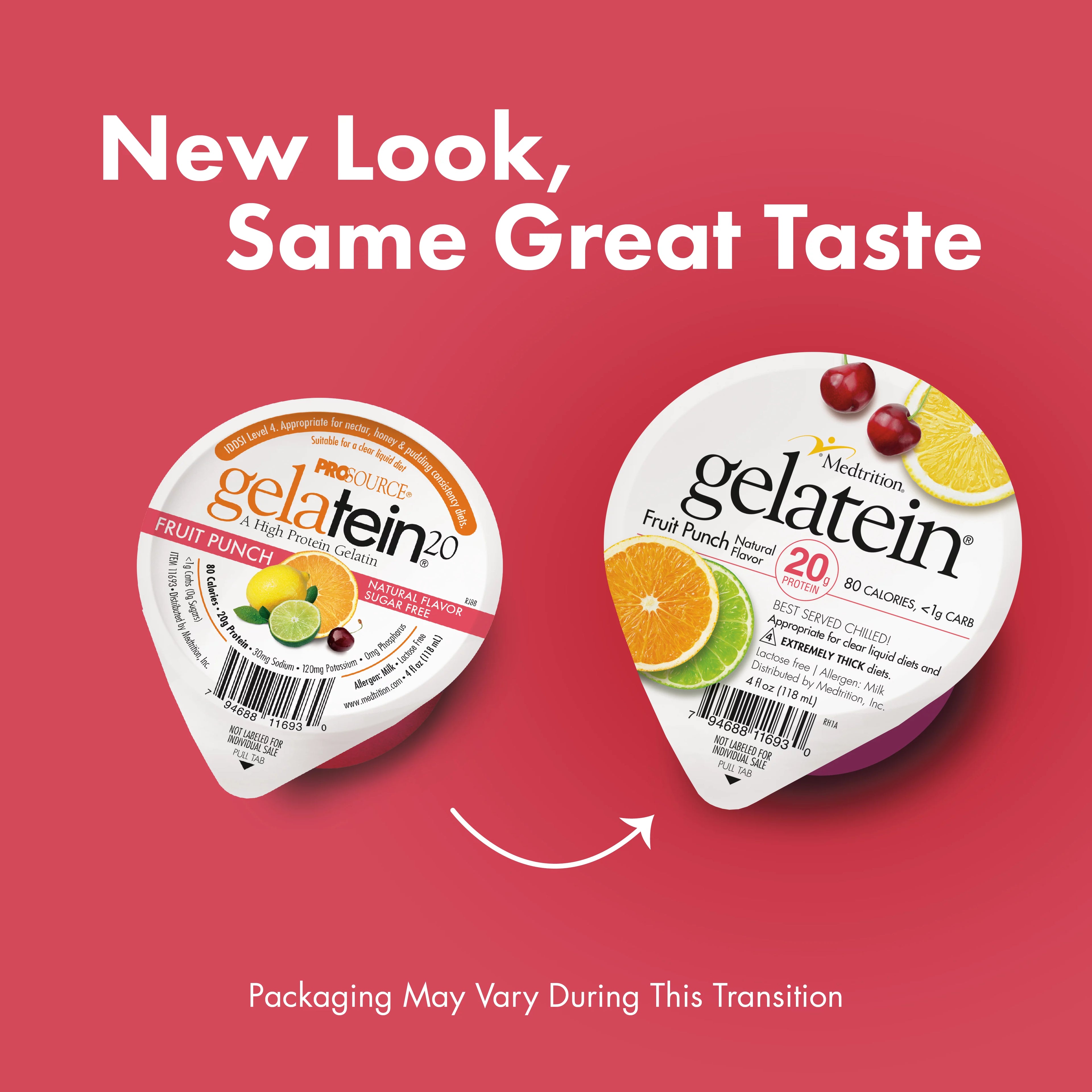 Sugar Free High Protein Gelatin Fruit Punch, 12 Servings N6769