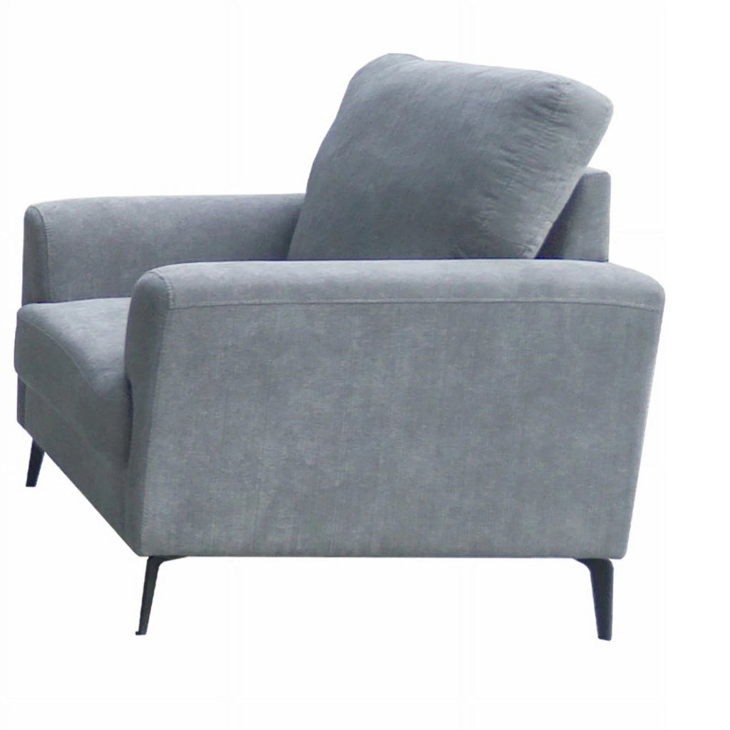 Pemberly Row Gray Chenille Sofa Loveseat Chair Set Z8818