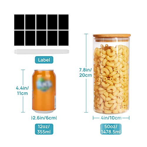 Vtopmart 3-Pack Glass Food Storage Jars with Bamboo Lids R3503