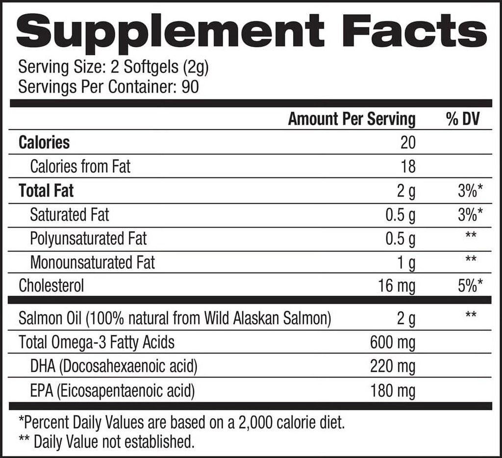Pure Alaska Omega Wild Salmon Oil 1,000 mg Softgels, 2 Pack Z409