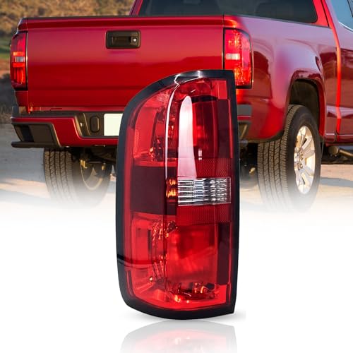 Tail Light Assembly Compatible With 2015-2022 Chevy Colorado Halogen Type Factory OEM Style Rear Light Red Clear Lens With Bulb & Harness Replaces 84630992 GM2800270 (Left Driver Side)