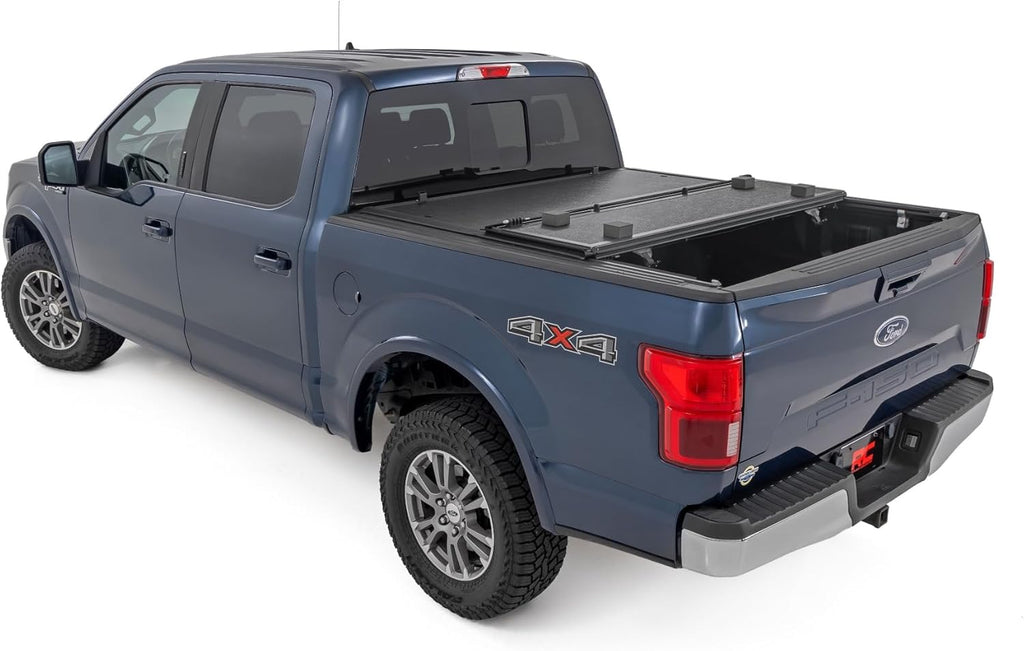 Rough Country Hard Low Profile Tri-Fold Tonneau Cover for Ford F-150 2015-2020 5'7" Bed P403