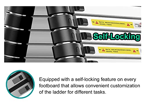 Telesladder Silver Telesextension Ladder, 14.4Ft, Step Ladder for Tall Buildings S21631
