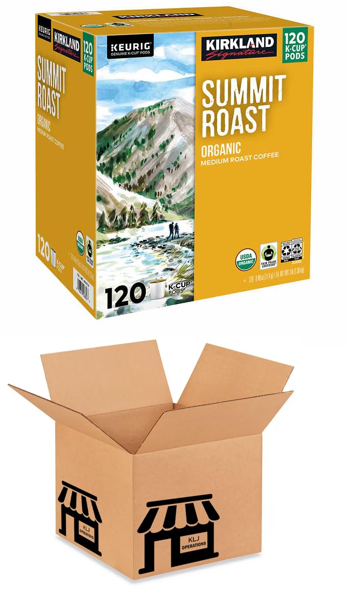 Kirkland Organic Medium Roast Summit Coffee Pods, 120 Count J526604