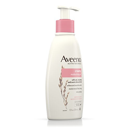 Aveeno Creamy Oil Daily Body Moisturizer, Non-Greasy, 12 fl. oz F934