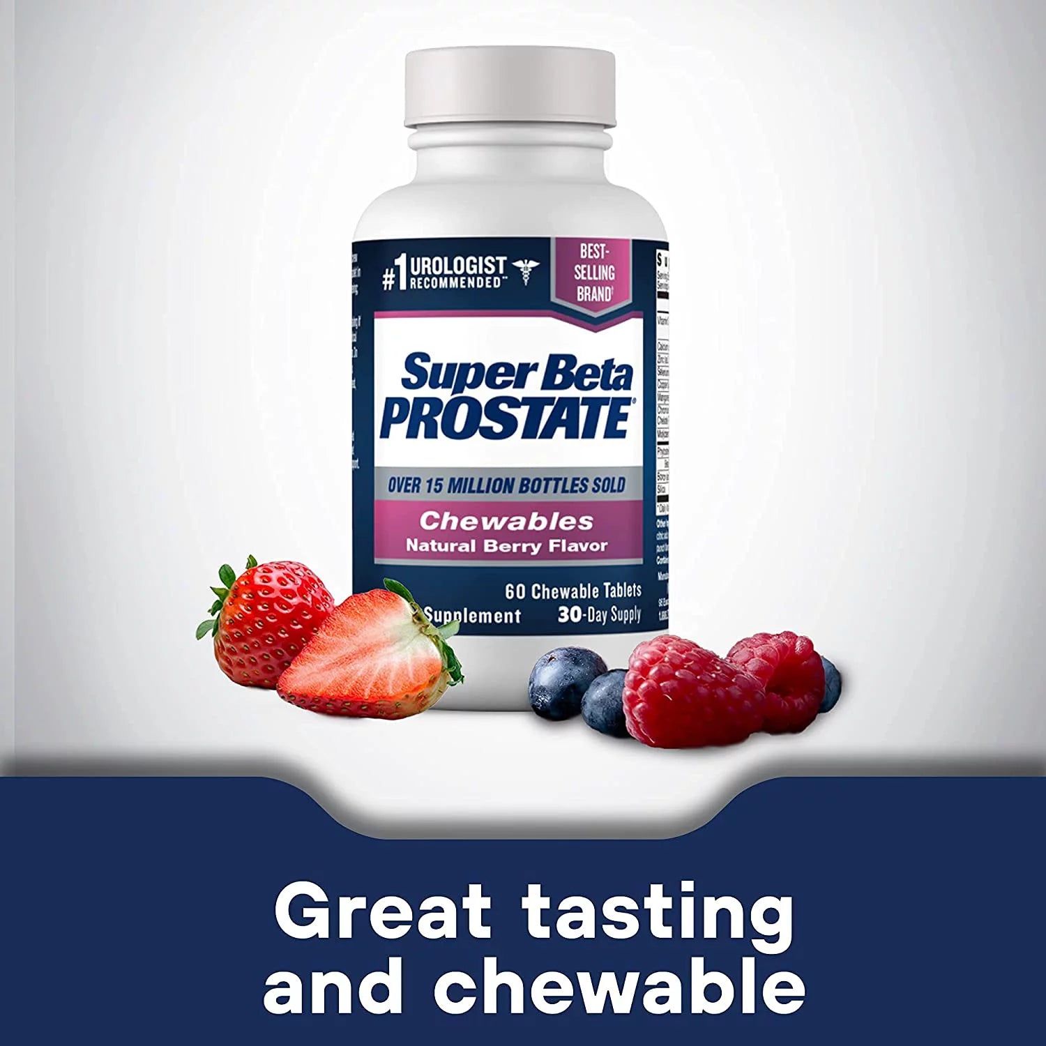 Super Beta Prostate Male Supplement with Beta-Sitosterol, 60 Chewable Tablets N1376