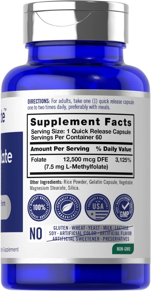 L Methylfolate 7.5 mg 60 Capsules by Opti-Folate T626789