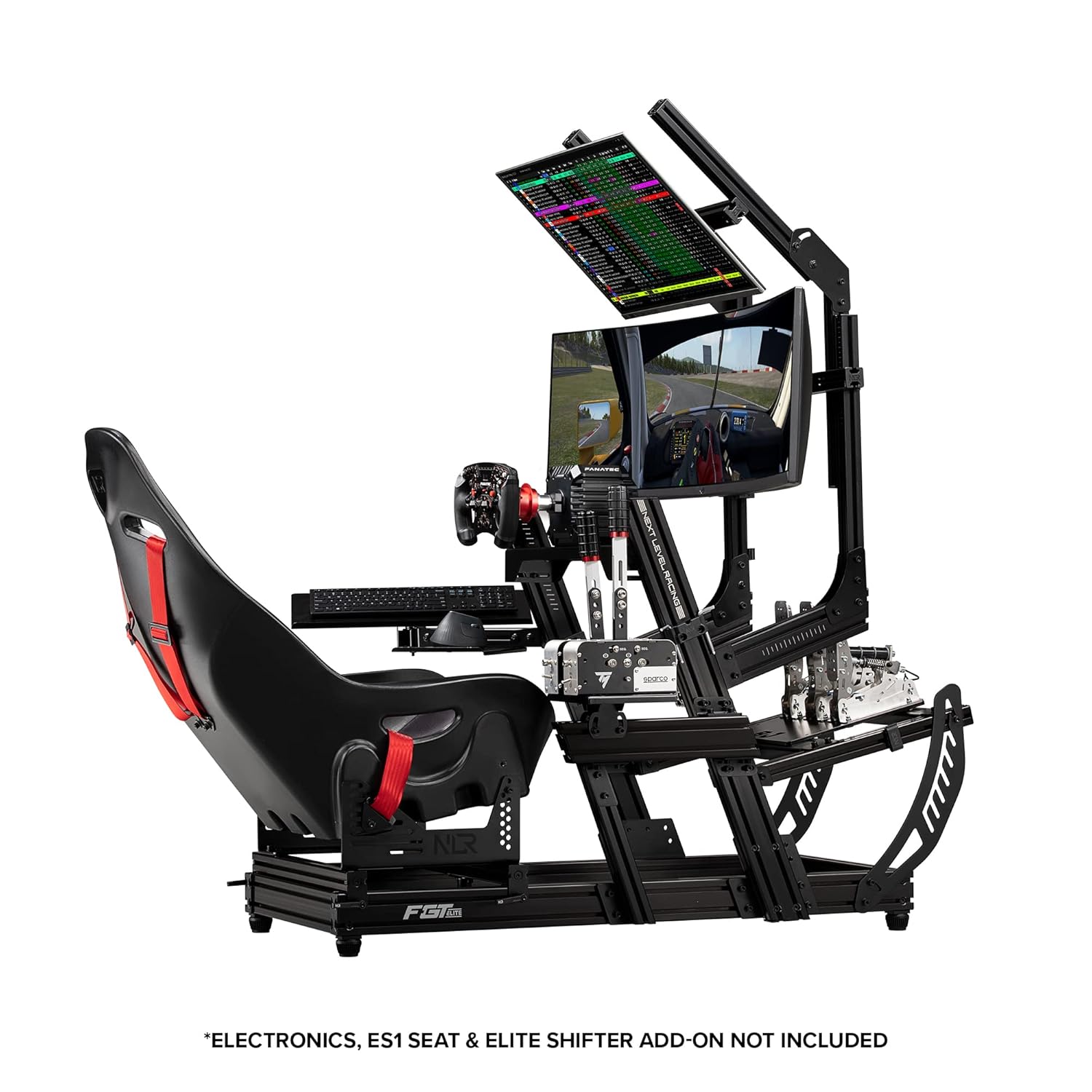 Next Level Racing F-GT Elite Lite Simulator Cockpit Front & Side Mount H7882