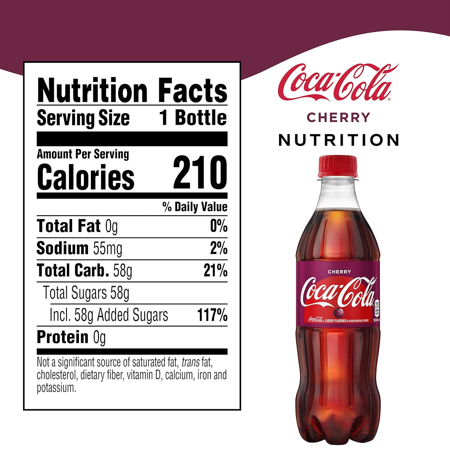 Coca-Cola Cherry Soda, 16.9 fl oz, 12 Pack E64499