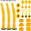 Gas Can Spout Replacement, Anti-Spill Gas Can Nozzle Replacement, 3-Kit Gas Can Spouts No Leaky, Upgraded Replacement Gas Can Spout with Flexible Nozzle, Gas Can Vent, Fit for Most 1/2/5/10 Gal Can