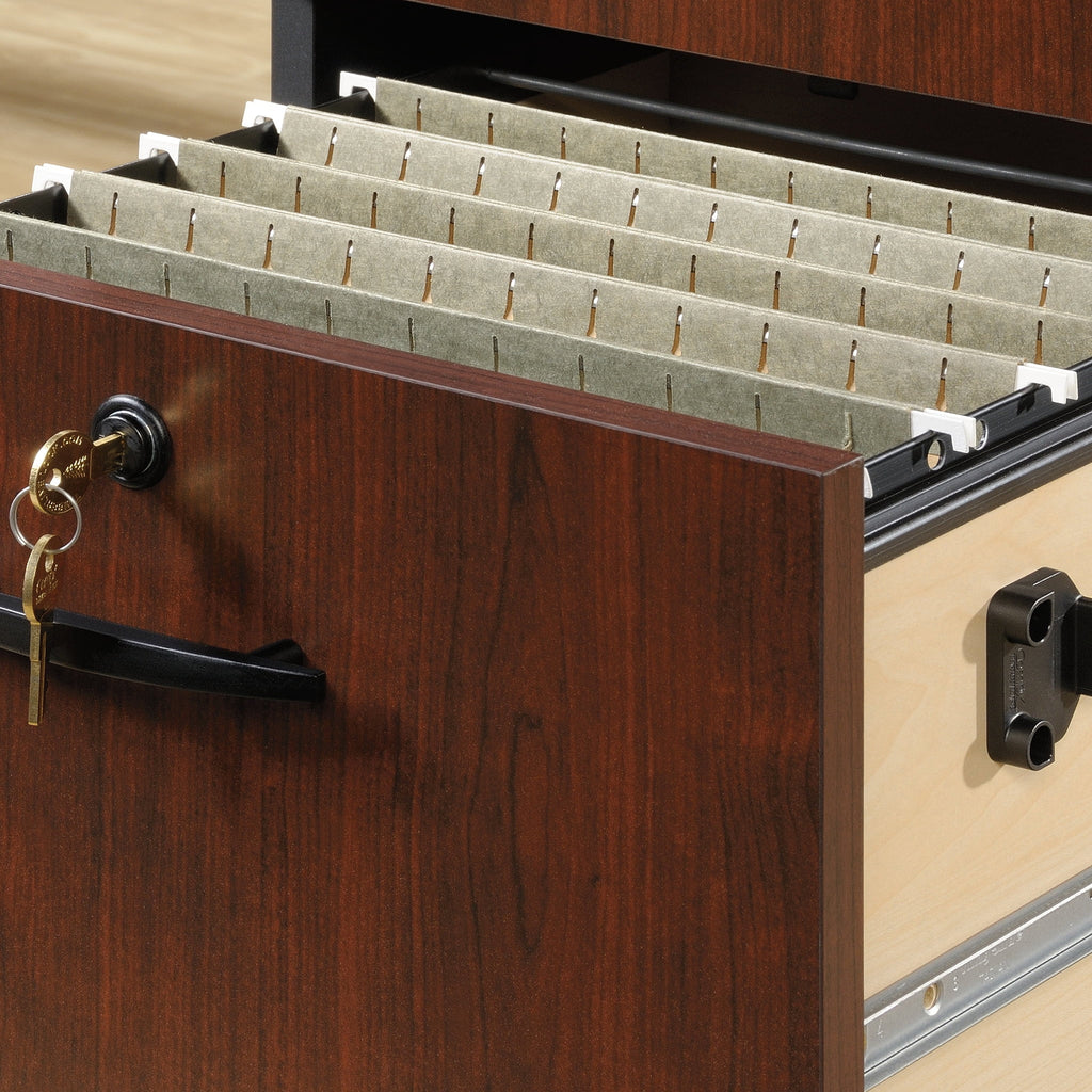 Sauder Via Engineered Wood File Cabinet, Classic Cherry Finish K10652