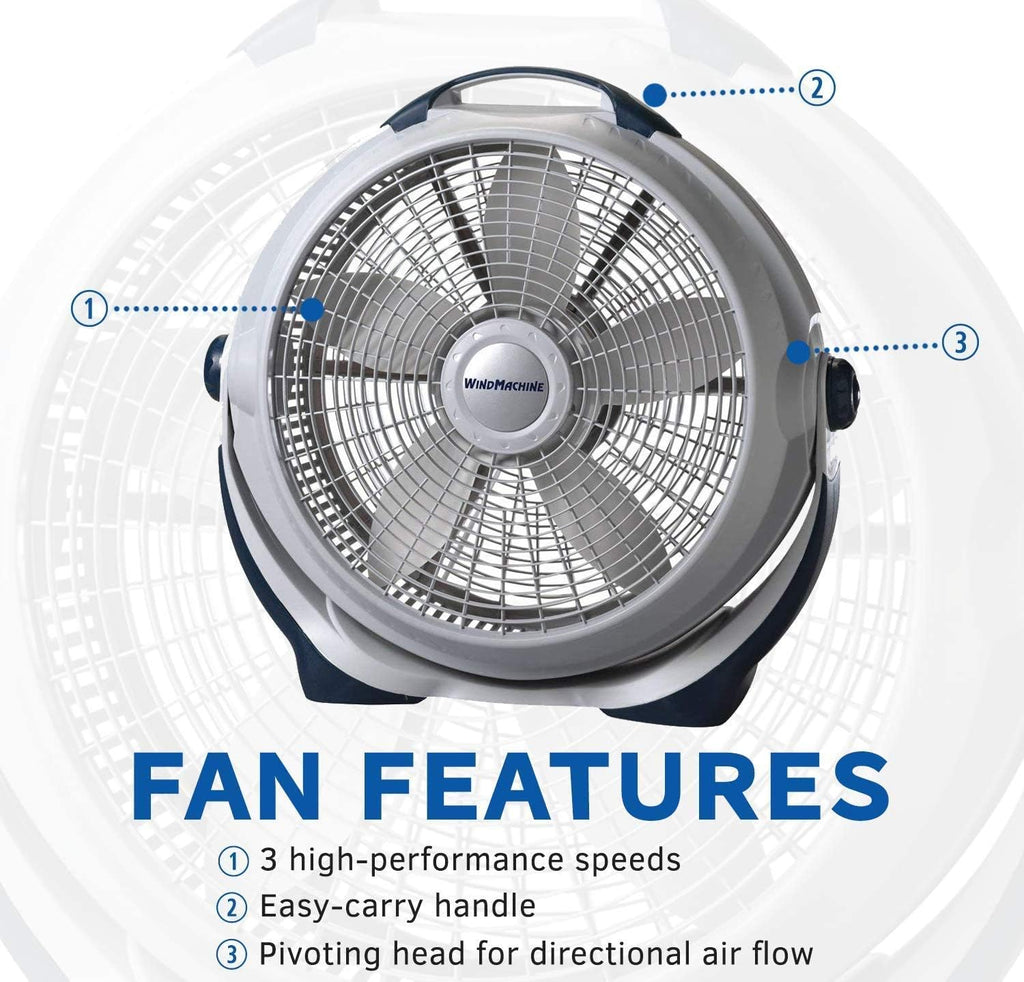 Lasko Wind Machine 20" Air Circulator, Black R778
