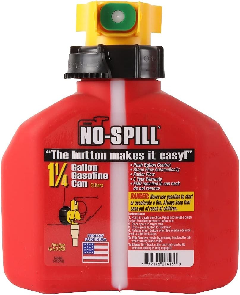 1-1/4-Gallon Poly Gas Can (CARB Compliant), Red D505353