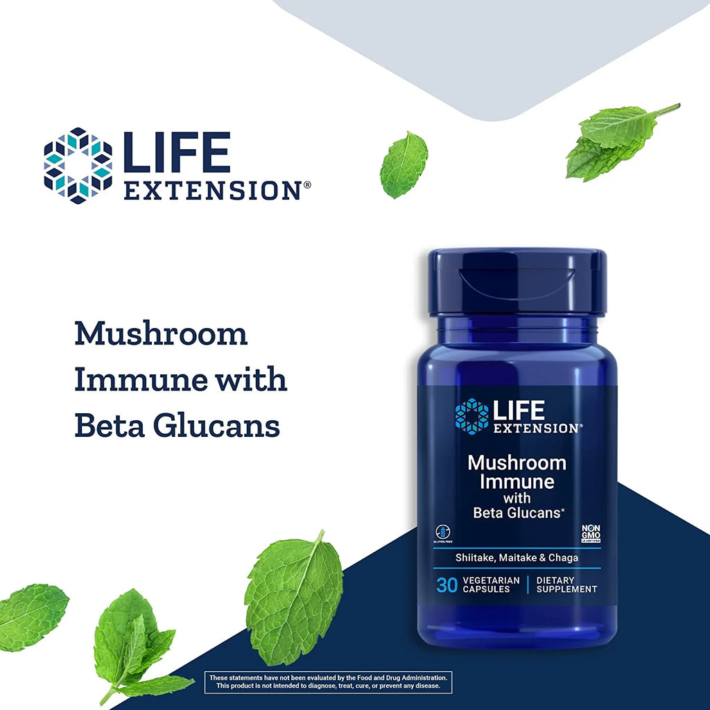 Life Extension Mushroom Immune with Beta Glucans M9244