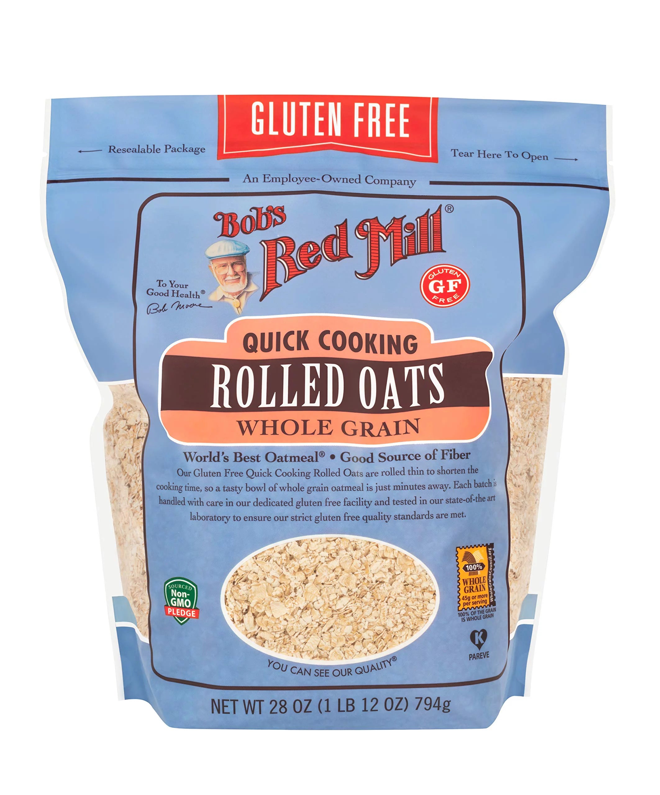 Bob's Red Mill Gluten Free Quick Cooking Rolled Oats, 28 Oz S676481