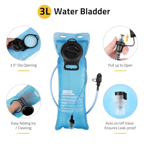 CVLIFE Tactical Hydration Backpack 3L with Water Bladder K23953