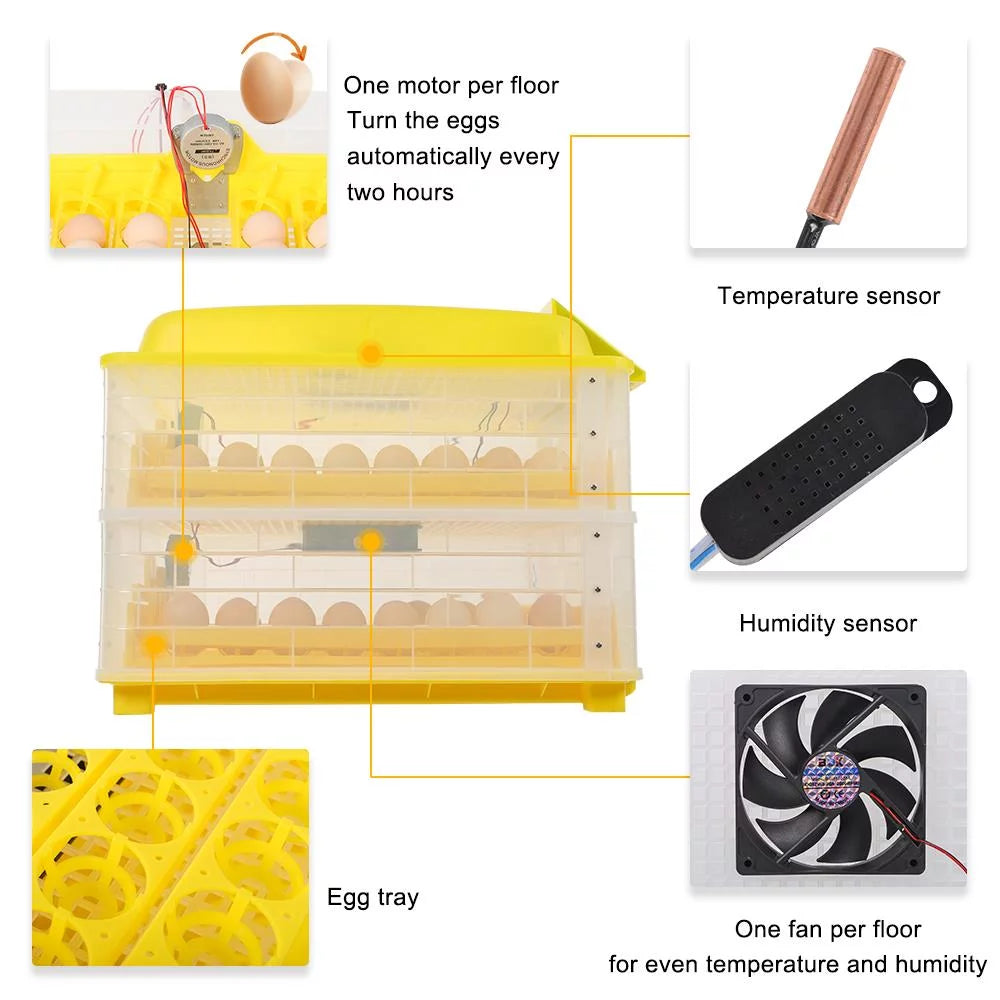 UBesGoo 112 Egg Incubator Digital Control Automatic Poultry Hatcher P112072