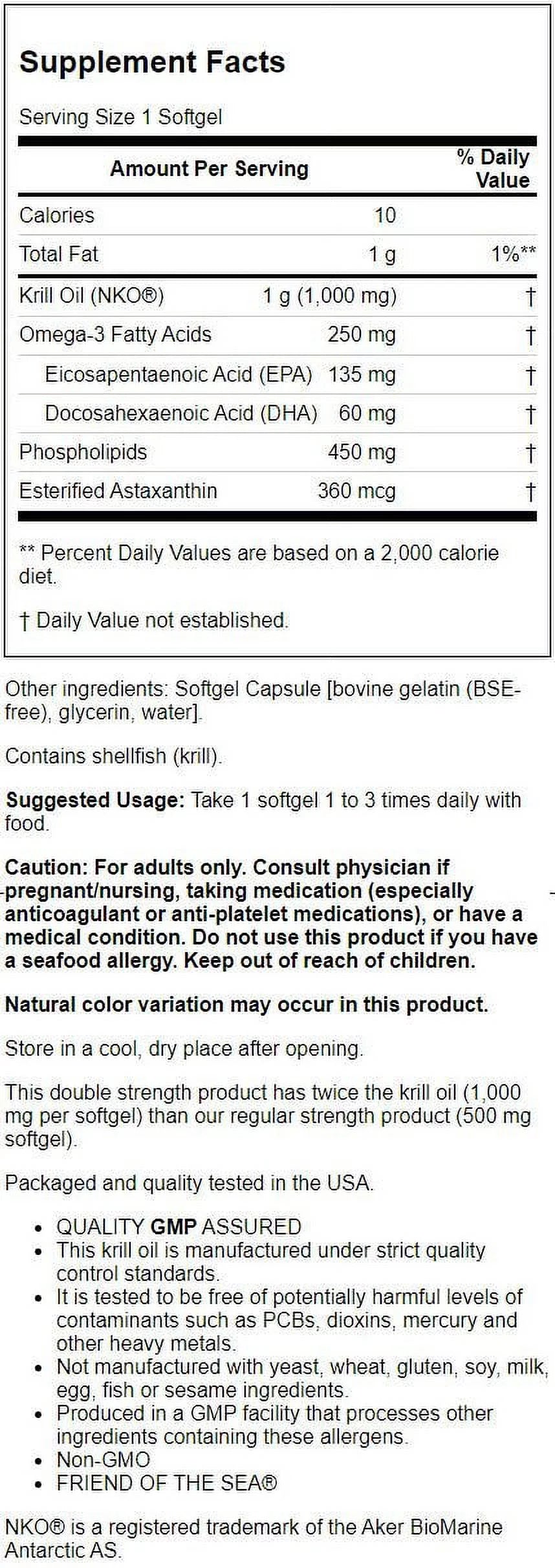 Neptune Krill Oil Softgels, 1000 Mg, 120 Ct Y807636