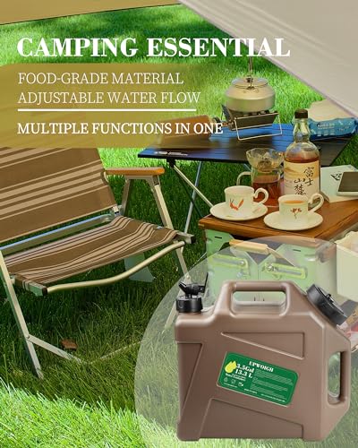 5 Gallon Water Jug & 2.6Gal Collapsible Water Bag Set, BPA Free, Leak-Proof for Camping Hiking U661008
