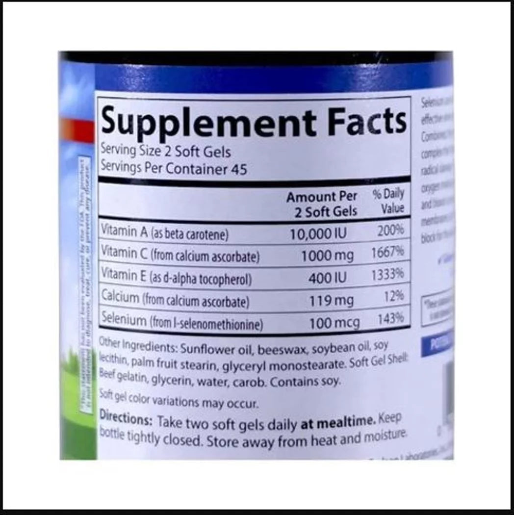Carlson Labs ACES + Zn Vitamins A, C, E, Selenium and Zinc, 180 Softgels N374884