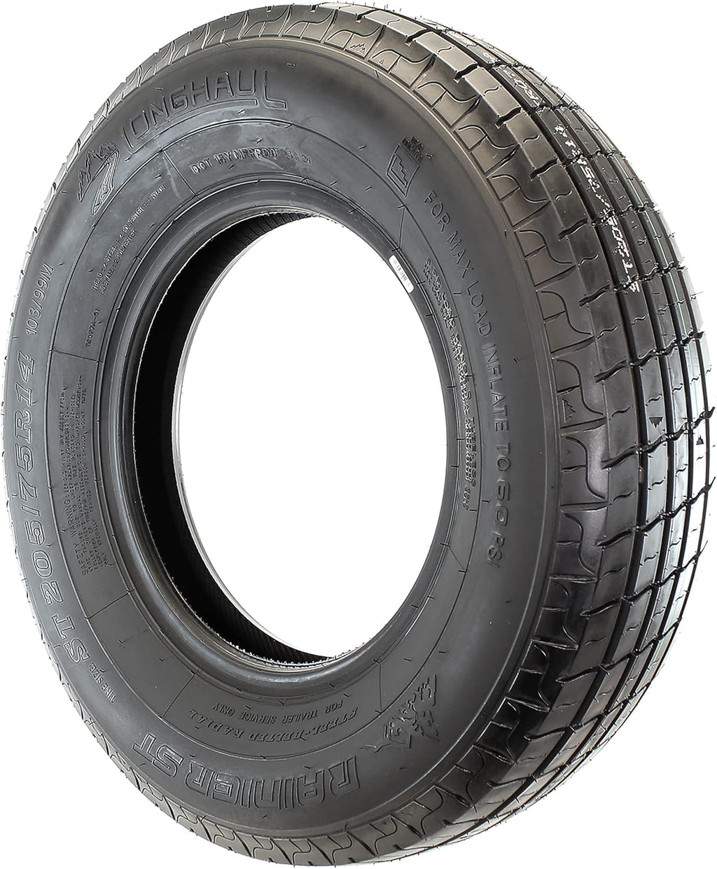 eCustomRim ST205/75R14 Steel Belted Radial Trailer Tire Load Range C Q161