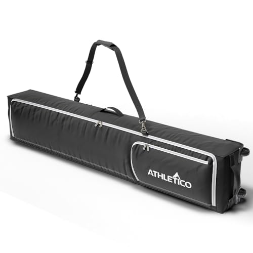 Athletico Rolling Double Ski Bag - Padded Ski Bag With Wheels for Air Travel