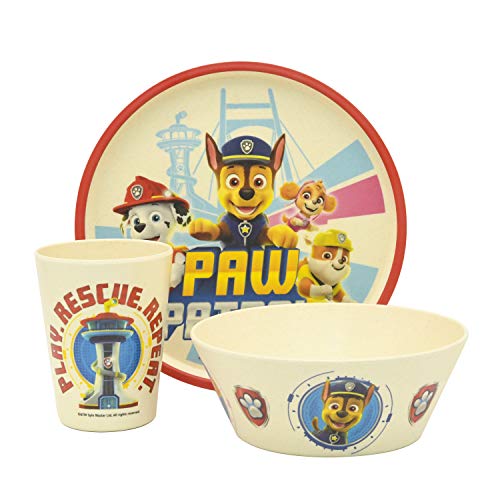 Zak Designs CoComelon Kids Dinnerware Set 3 Pieces, Durable and Sustainable Melamine Bamboo Plate, Bowl, and Tumbler are Perfect For Dinner Time With Family (JJ, Cody, Nina)
