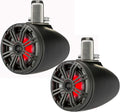 Pair Kicker 45KMTC65 6.5" 390w Marine Wakeboard Tower Speakers w/LED's KMTC65
