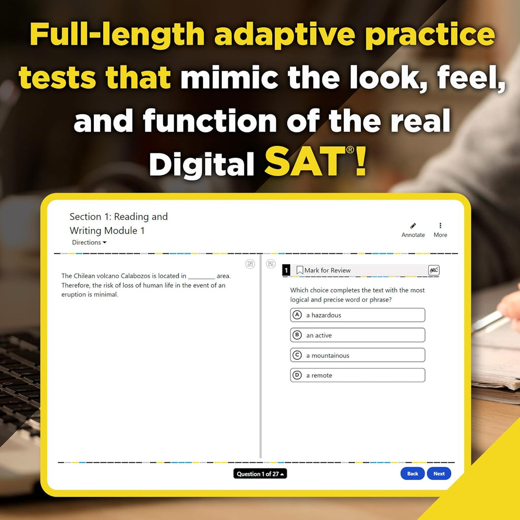 Princeton Review Digital SAT Premium Prep, 2025: 5 Practice Tests & Online Tools U14665
