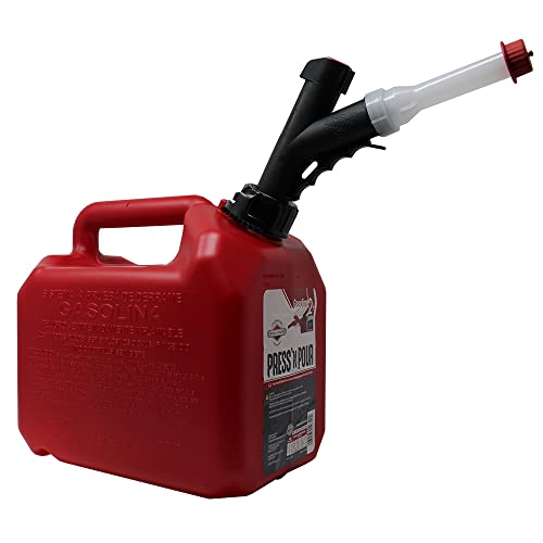 GB310 Briggs and Stratton GarageBoss Press 'N Pour 1+ Gallon Gas Can, Red