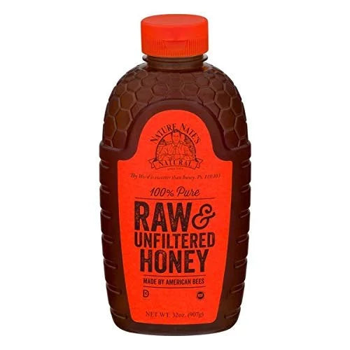 Bragg's Apple Cider Vinegar Organic Raw Unfiltered 32 Oz + Nature's Nate Raw Unfiltered Honey 16 Oz H788