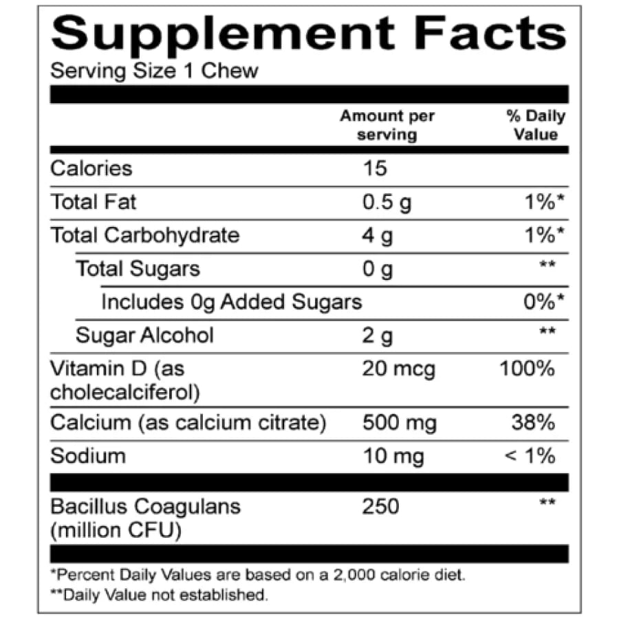 BariatricPal Sugar-Free Calcium Citrate Soft Chews 500mg with Probiotics - Strawberry Watermelon, 90ct Z1641