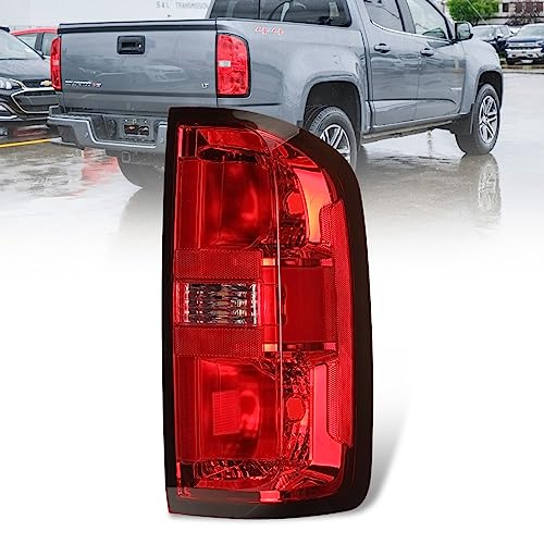 AUTOWIKI Tail Light Assembly for 2015-2022 Chevy Colorado, Red Clear Lens Taillights Brake Lamp OEM Style Replacement for 15-22 Colorado Driver Left Side 1pcs