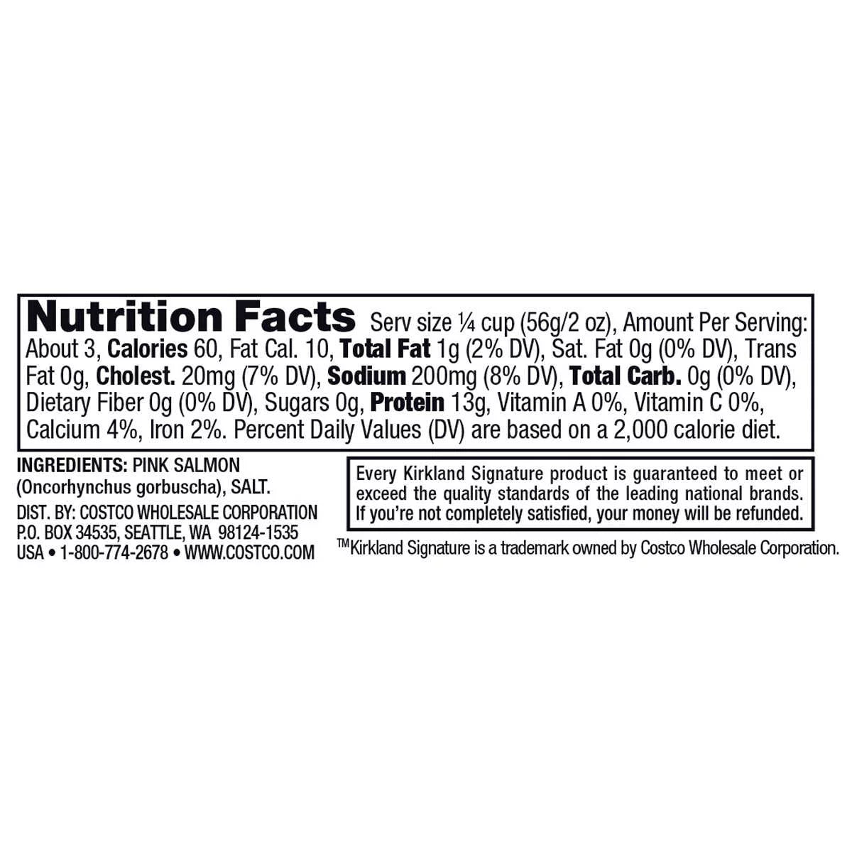 Kirkland Signature Wild Alaskan Pink Salmon, 6 oz, 6-count O286662
