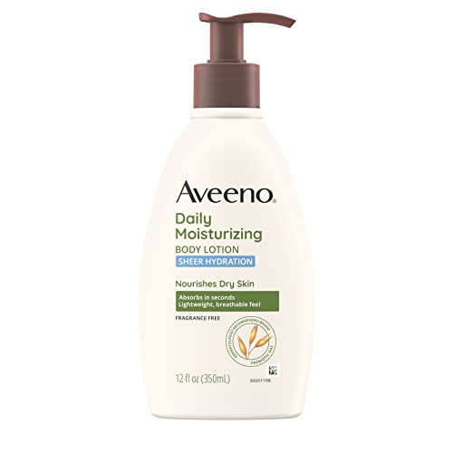 Aveeno Sheer Hydration Daily Moisturizing Fragrance-Free Lotion, 12 fl. oz (Pack of 2) L79176