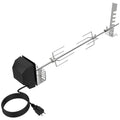 Universal BBQ Rotisserie Grill Kit for Most 2- to 6-Burner Grills, UL Certificated BBQ Rotisserie Motor Kit w/ 120V 4W Motor, 28" Spit Rod, 2 x 4 Forks, Complete Holders Replacement Parts for Grills