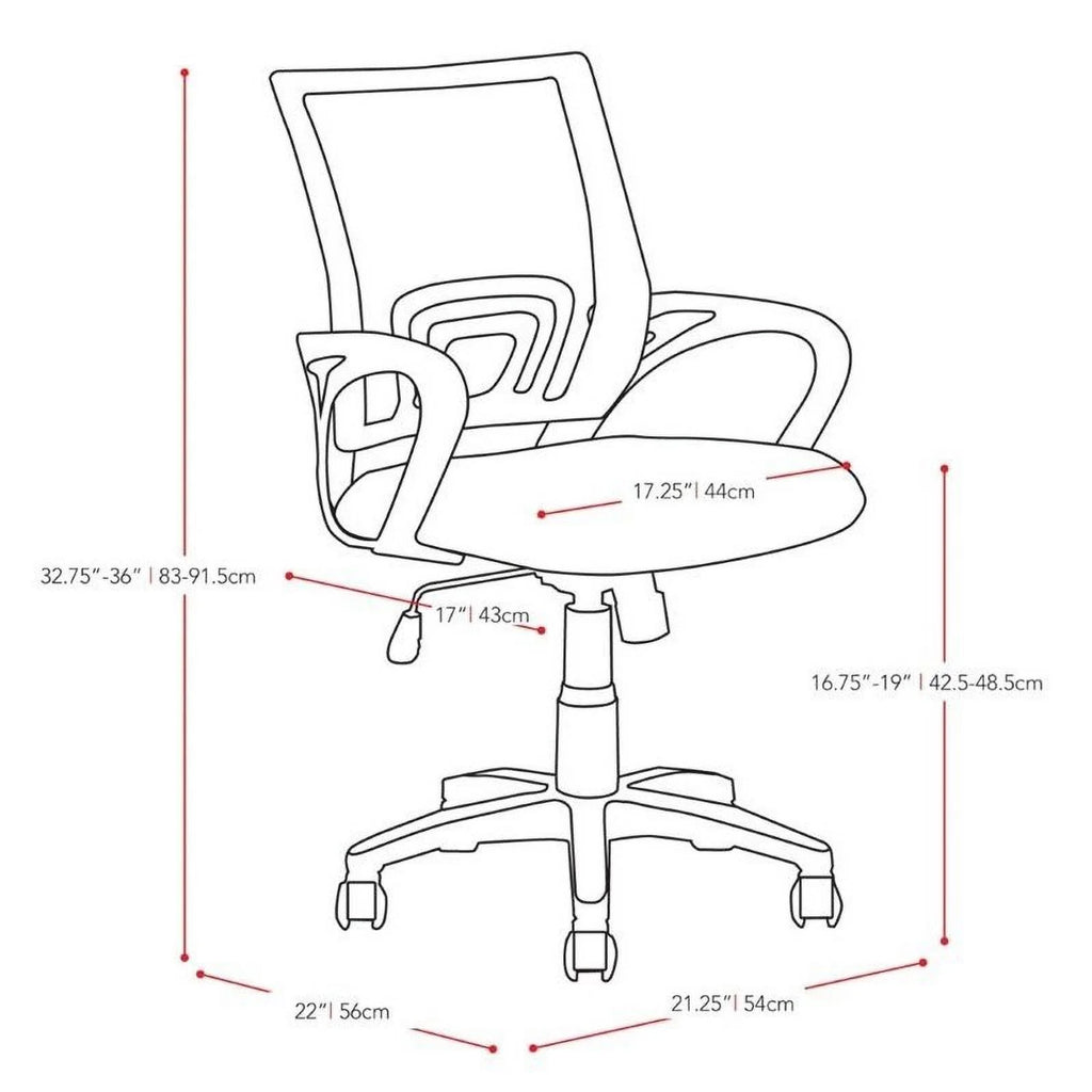UrbanPro Contemporary Mesh Back Swivel Office Chair Orange P5237