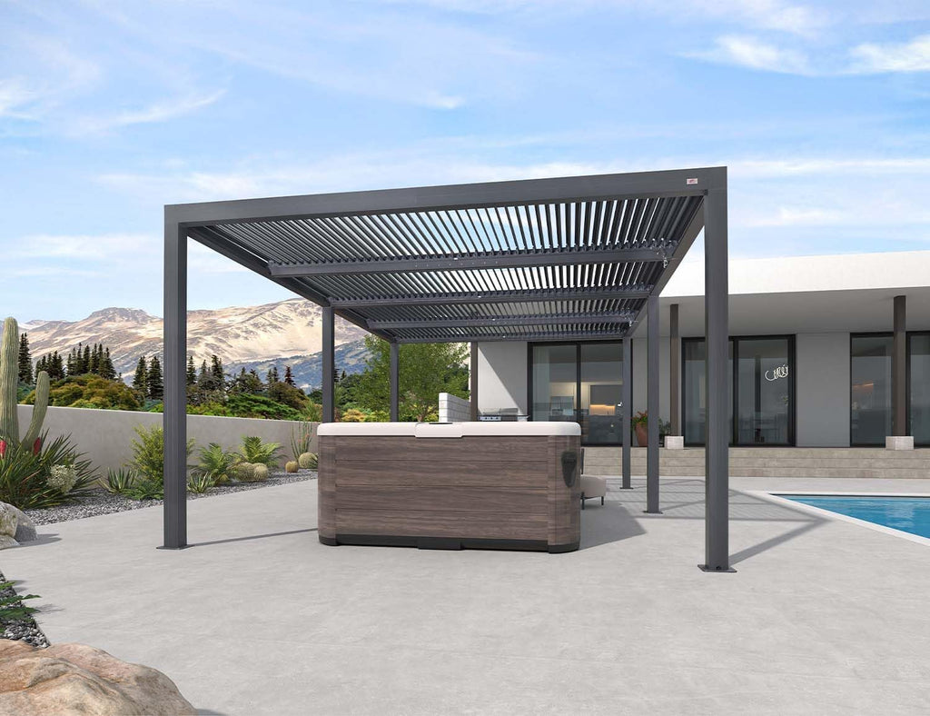 PURPLE LEAF Louvered Pergola 12' x 20' Outdoor Aluminum Hardtop Gazebo S36288