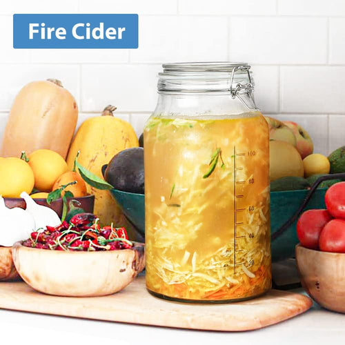 1 Gallon Glass Storage Jars with Airtight Lids, 2 Pack G84224