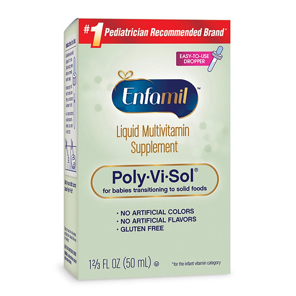 Enfamil Poly-Vi-Sol Multivitamin Supplement Drops 1.66 fl oz, Pack of 6 X7686