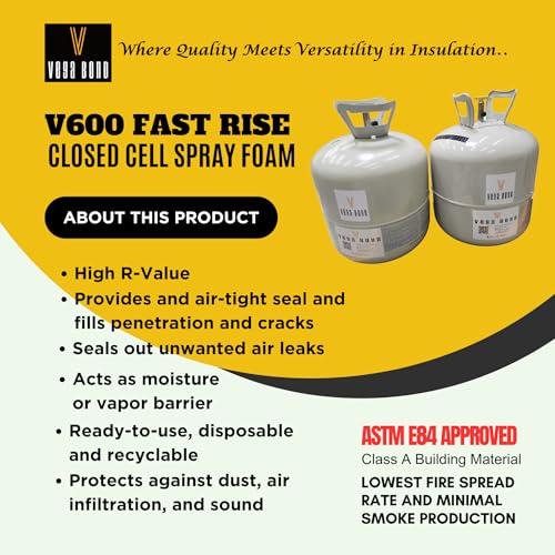 Vega Bond V600 Closed Cell Spray Foam Insulation Kit, 600 BF Coverage U79639