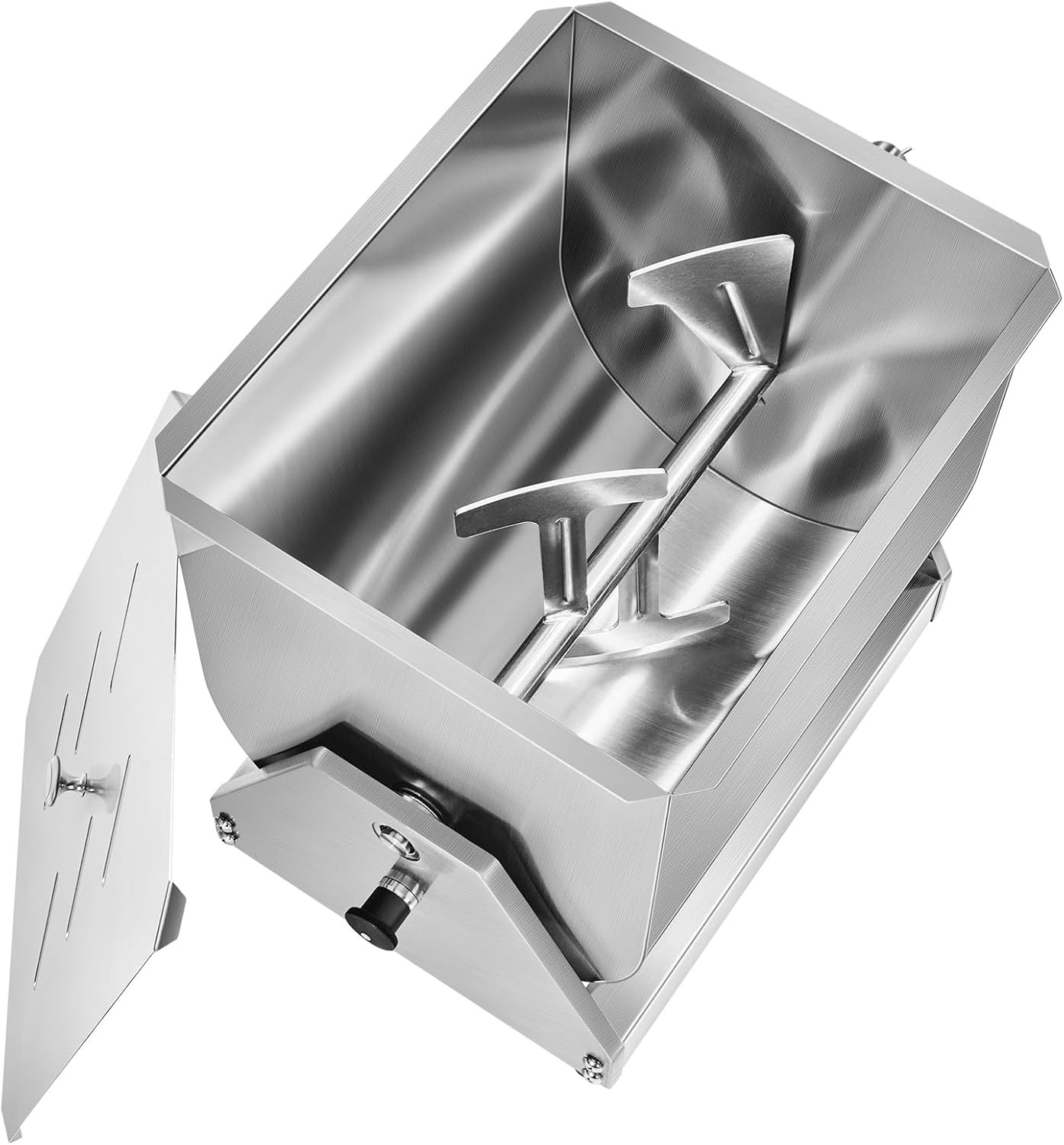 VEVOR Manual Meat Mixer, 30 lb Capacity, Stainless Steel Tilt Tank U2154