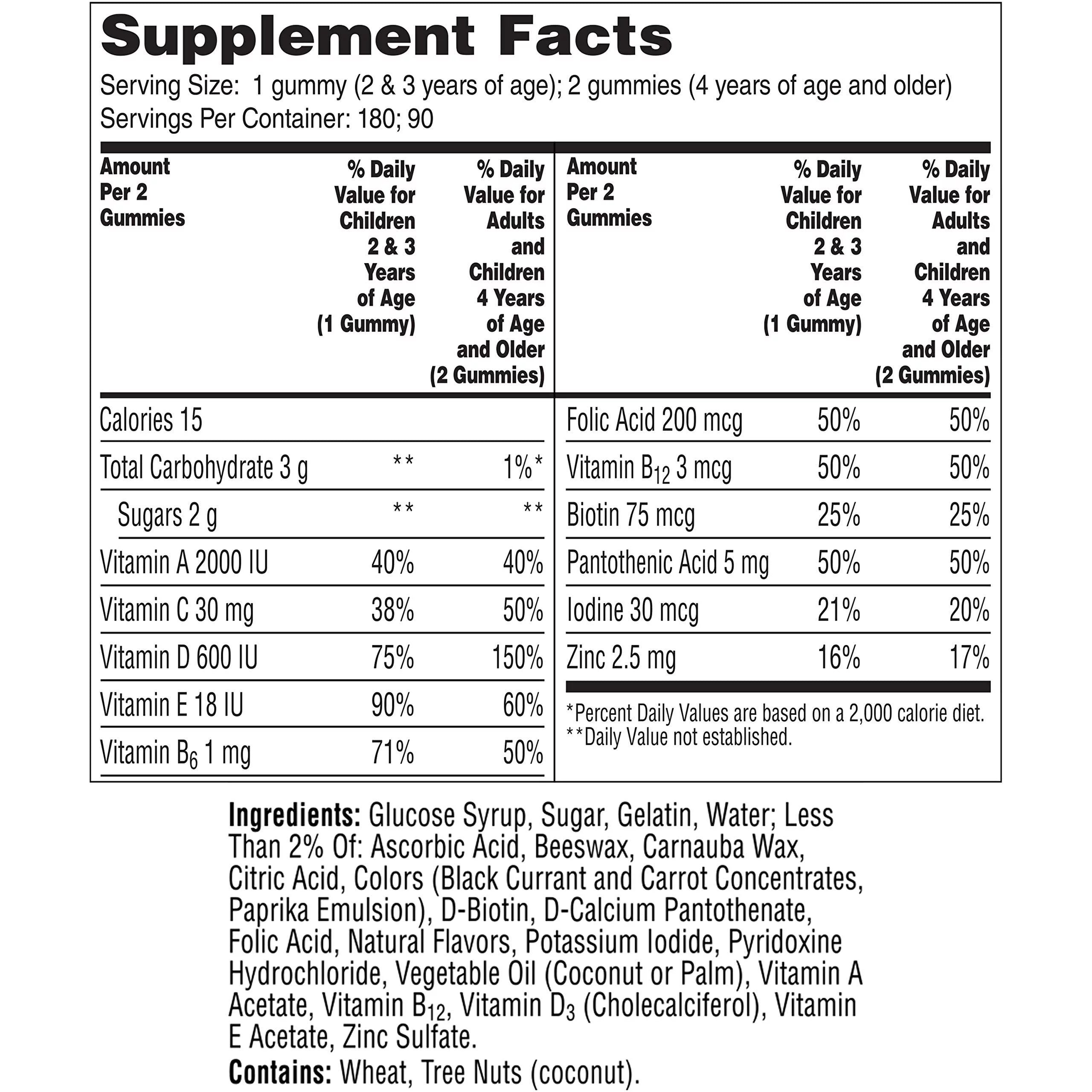 One A Day Kids Trolls Multivitamin Gummy, 180 Count H98548