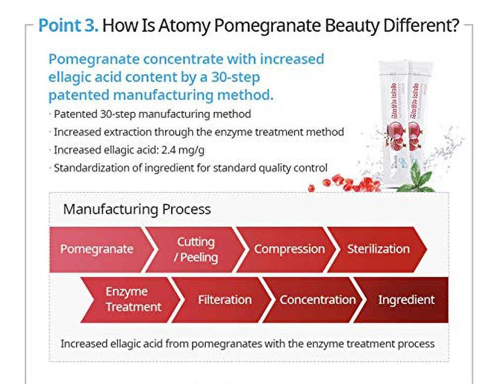 Atomy Pomegranate Beauty 900g 60 Jelly Sticks L574