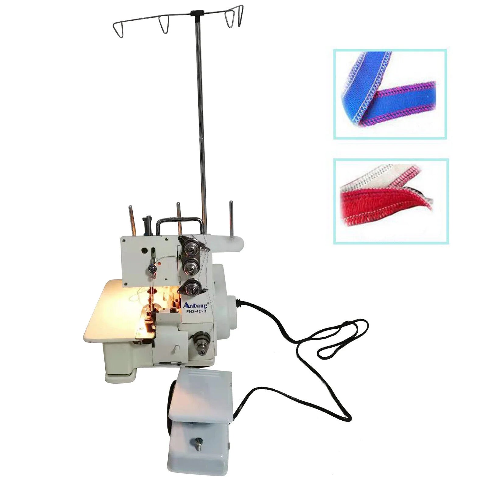 Serger Overlock Sewing Machine FN2-4D with Foot Controller E20736