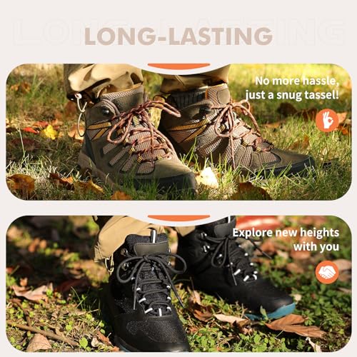 Stepace Round Shoelaces 2 Pairs Heavy Duty Boot Laces G39505